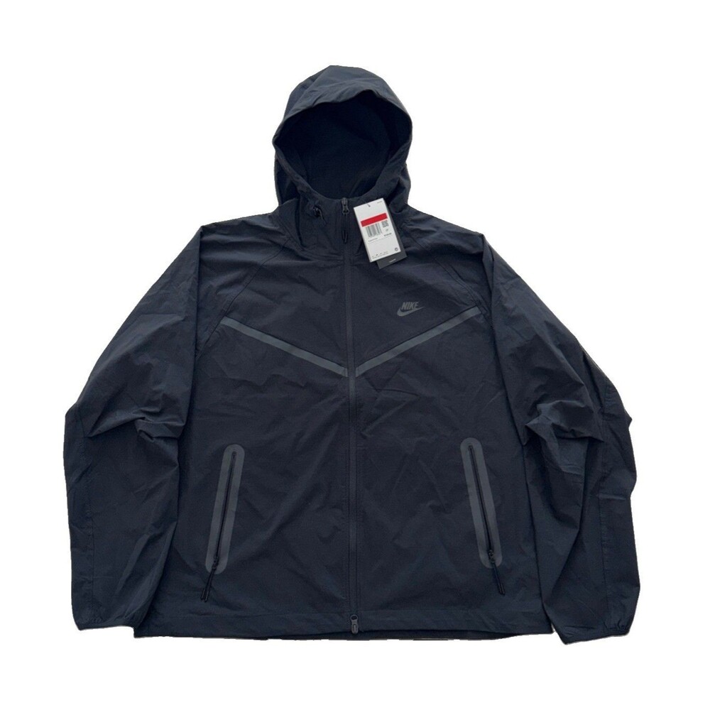 Nike Tech Woven Full Zip Men's Hooded Jacket Black Size Large HM7151-010 NWT